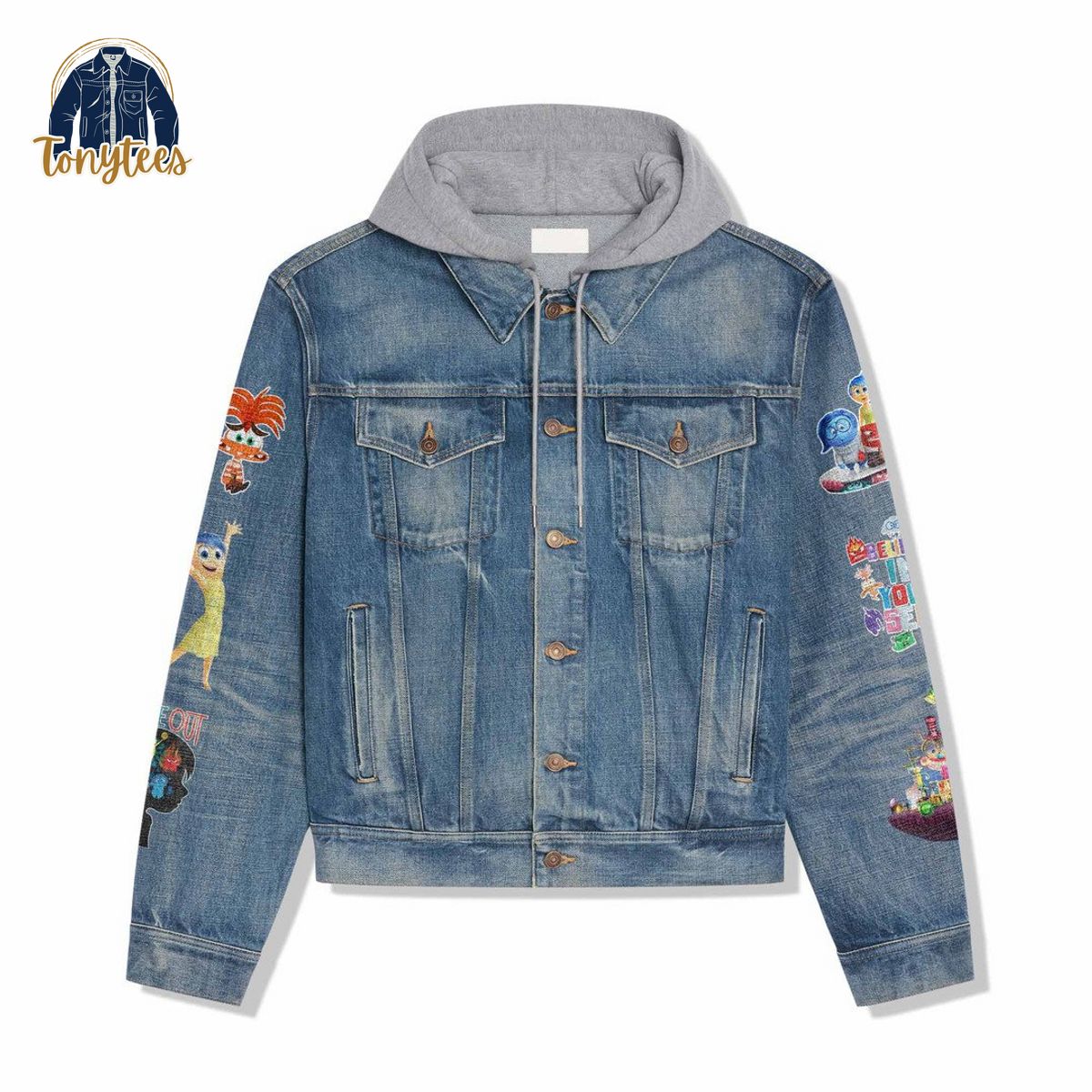 Inside Out 2 It’s Okay To Feel All The Feels Hooded Denim Jacket