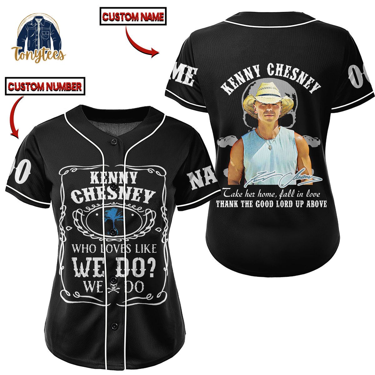 Kenny Chesney who loves like we do personalized baseball jersey