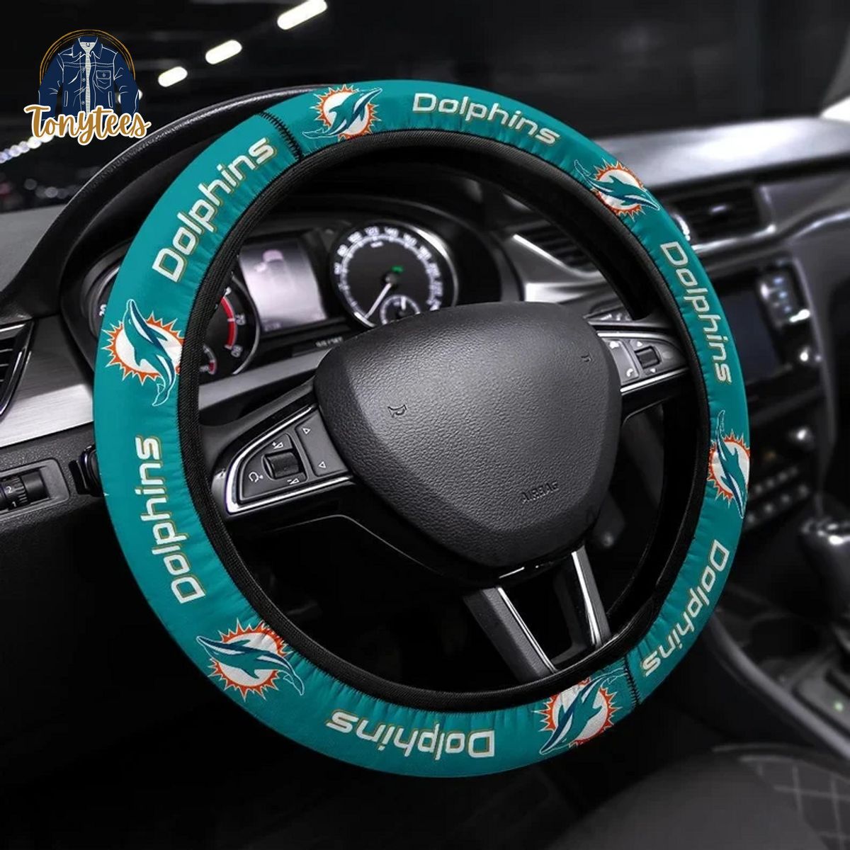 Miami Dolphins NFL Steering Wheel Cover