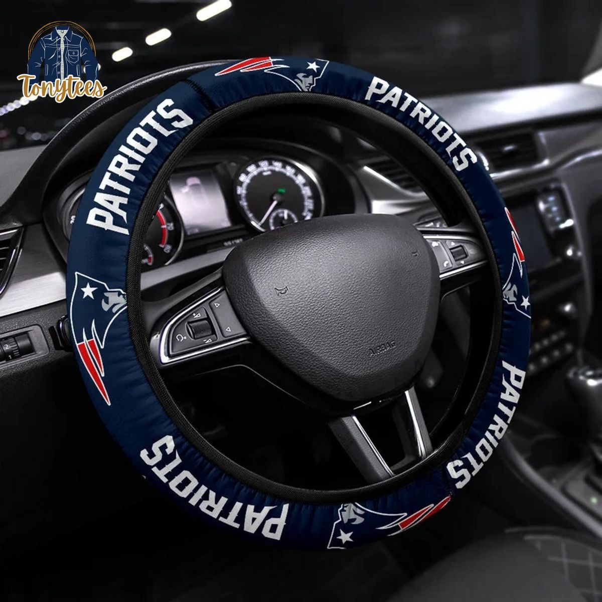 New England Patriots NFL Steering Wheel Cover