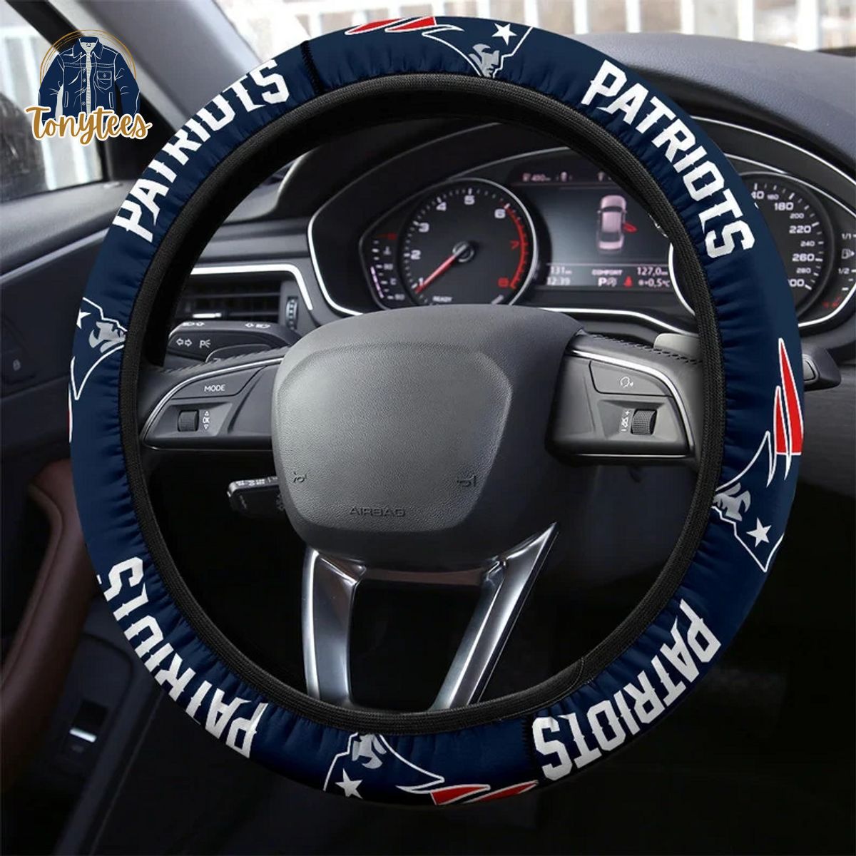 New England Patriots NFL Steering Wheel Cover