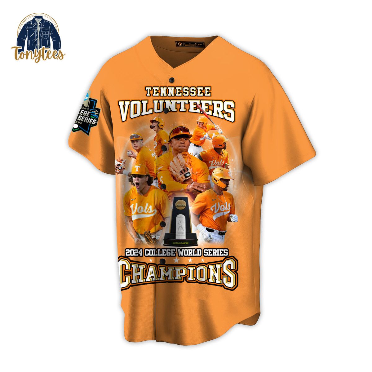 Tennessee Volunteers 2024 college world series champions personalized baseball jersey