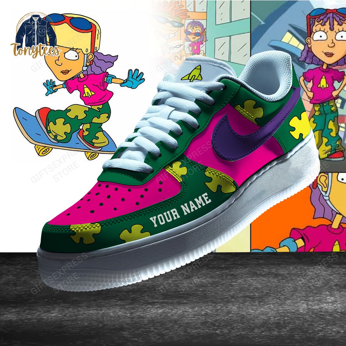 Reggie Rocket Custom Name Air Force 1 Sneaker