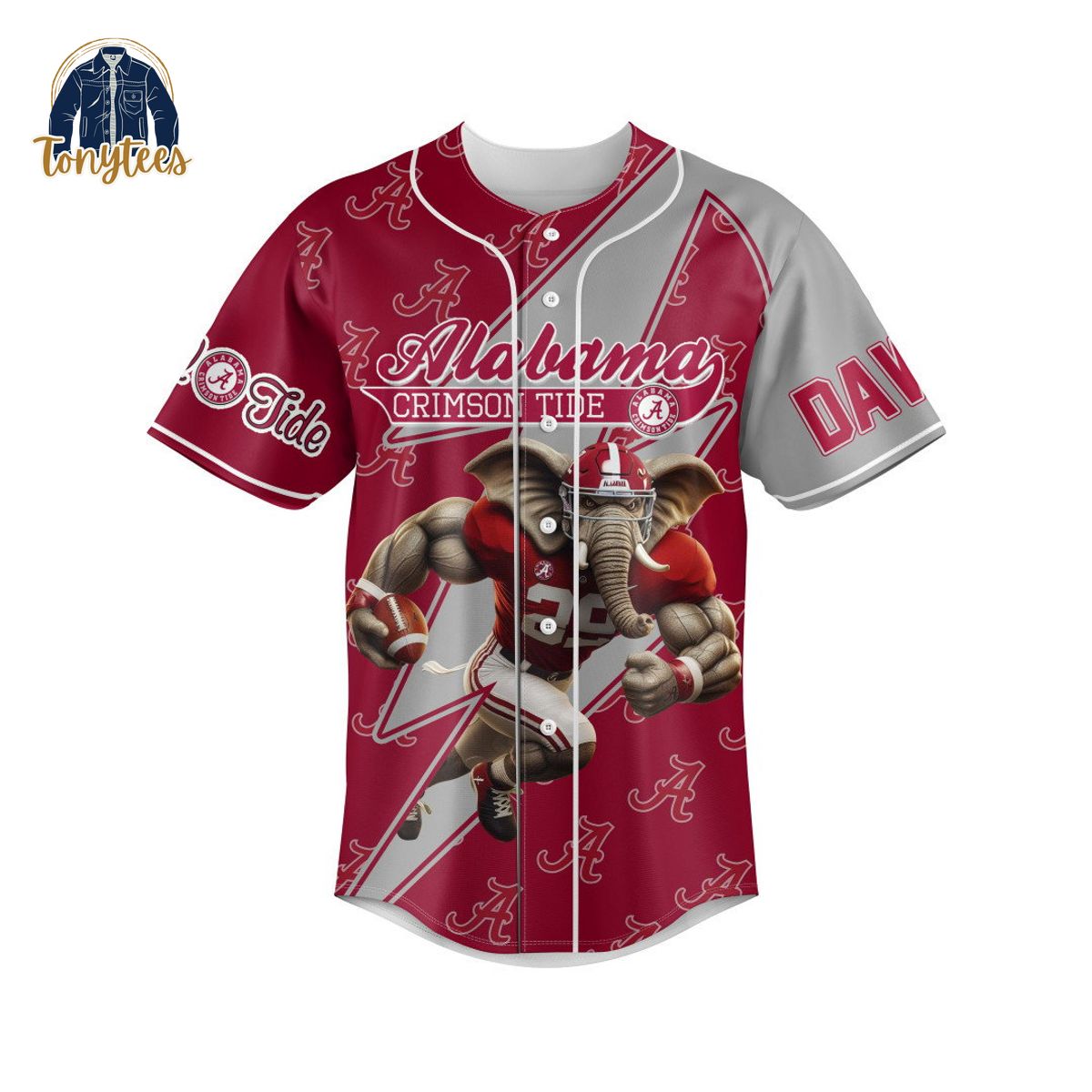 Alabama Crimson Tide Die Hard Personalized Baseball Jersey