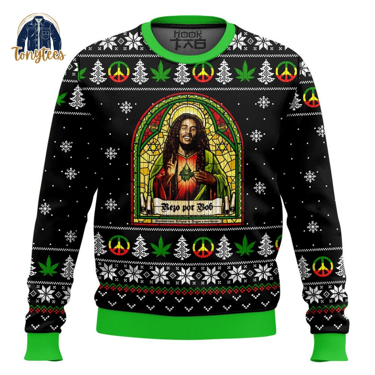 Bob Marley Marijuana Jesus Christmas Ugly Sweater