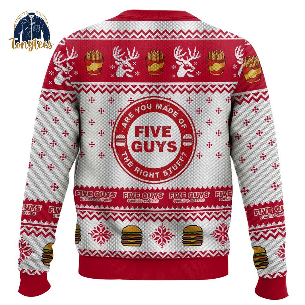 Five Guys Burger and Fries Ugly Sweater