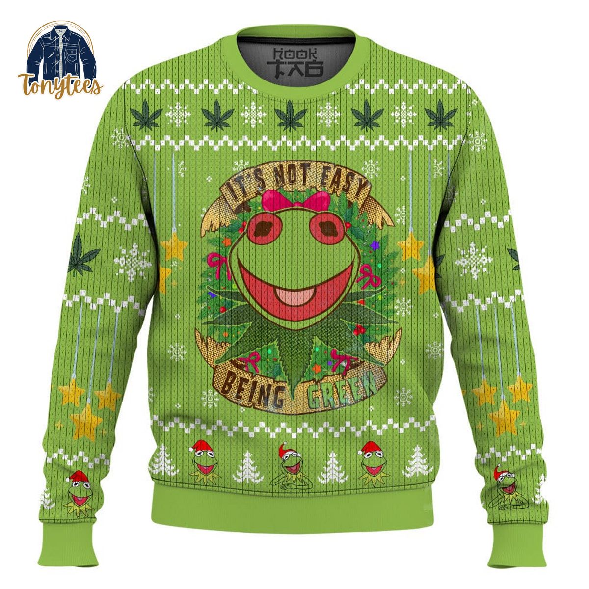 It’s not easy being Green 420 Frog Christmas Ugly Sweater