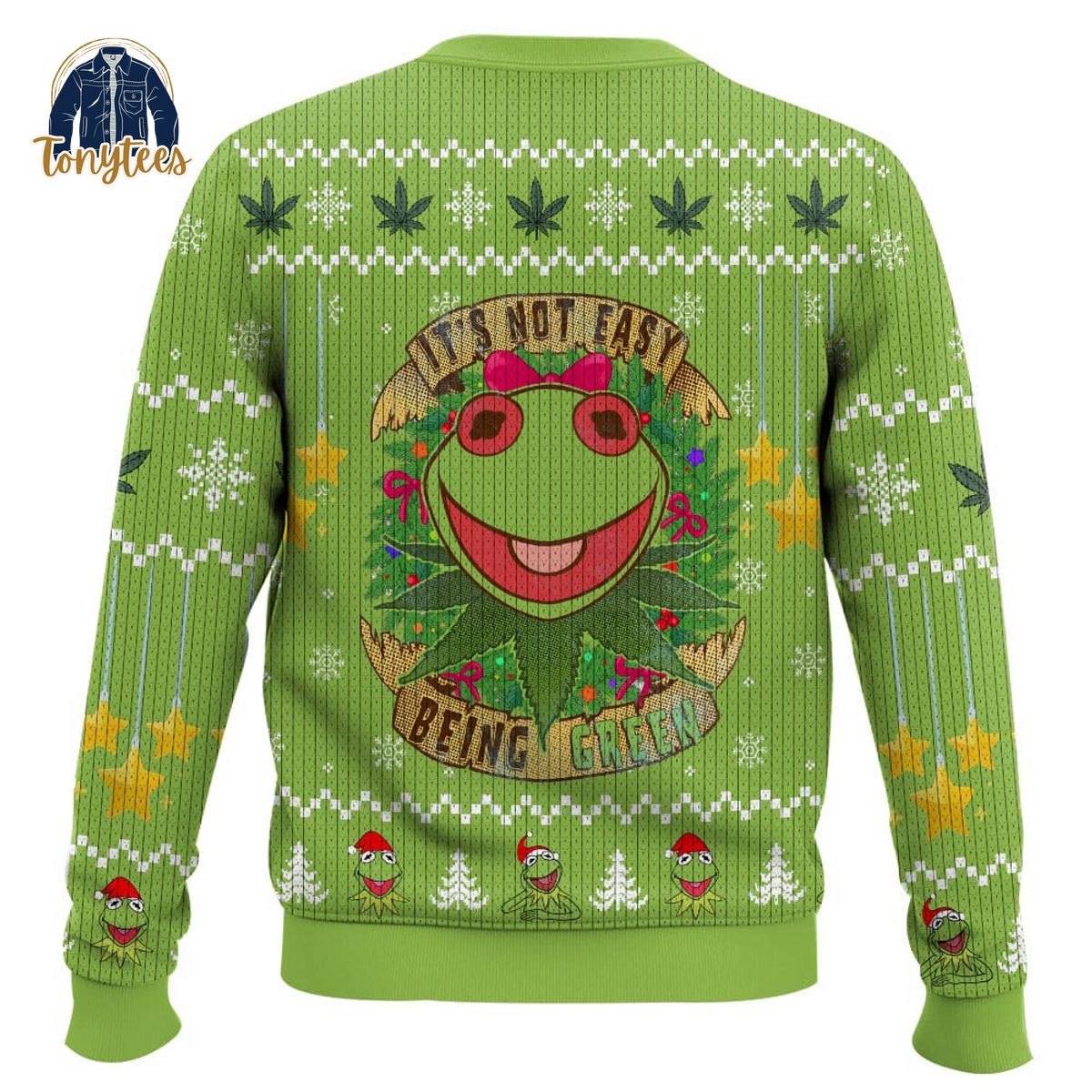 It’s not easy being Green 420 Frog Christmas Ugly Sweater