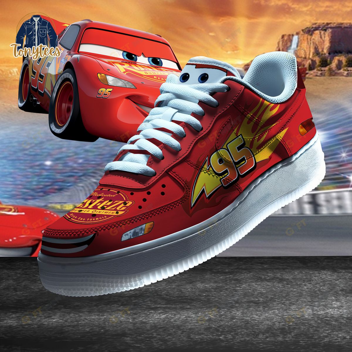 Lightning Mcqueen Air Force 1 Sneaker