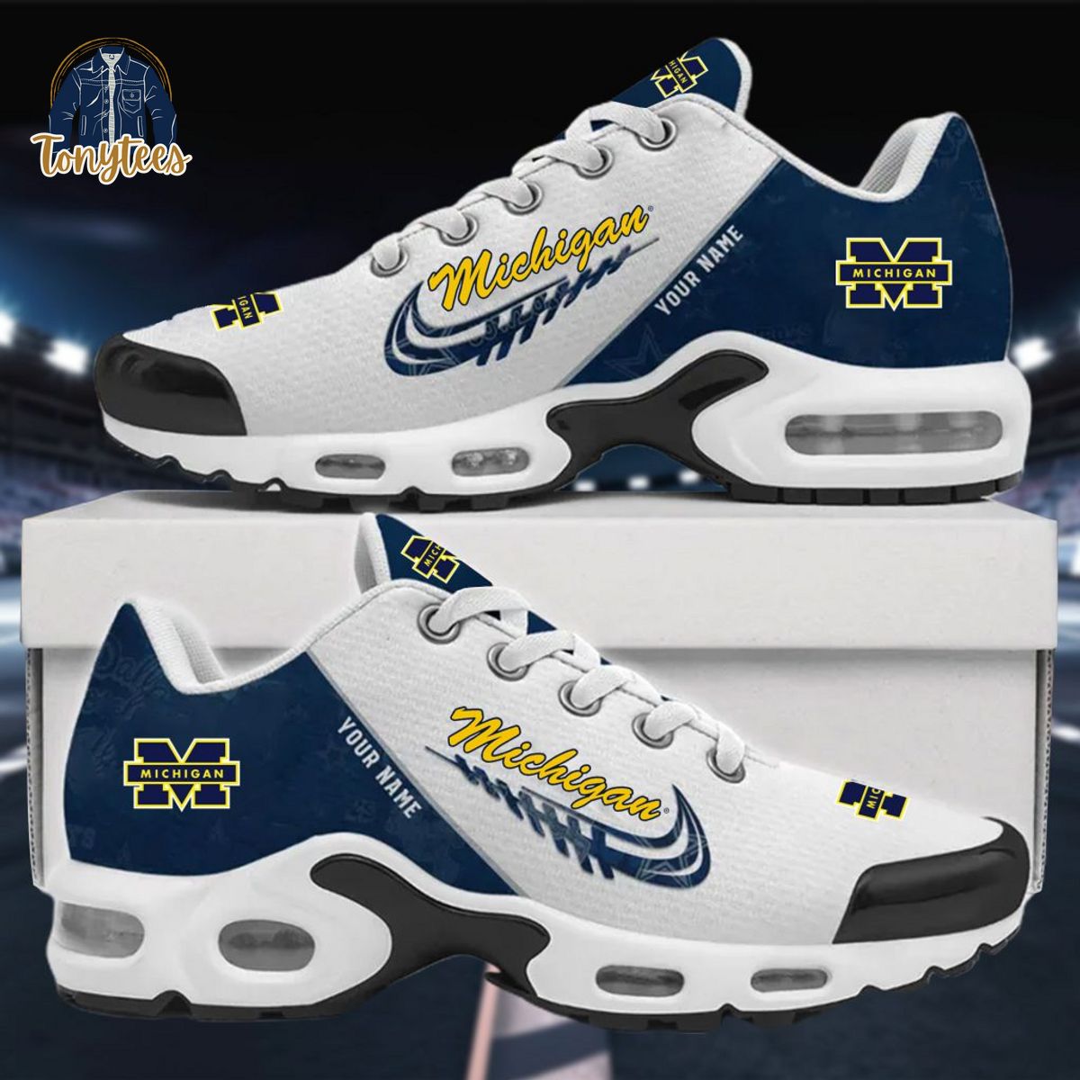 Michigan Wolverines NCAA Personalized TN Sport Shoes