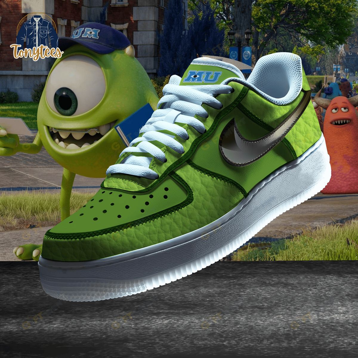 Mike Wazowski Monsters Inc Air Force 1 Sneaker