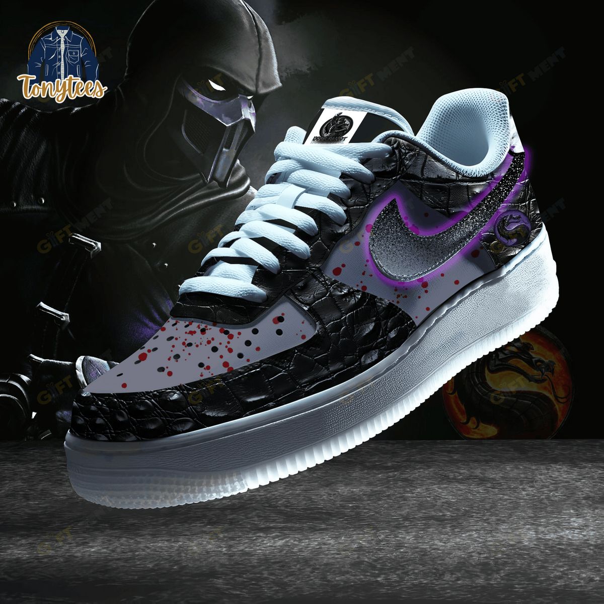 Noob Saibot Mortal Kombat Air Force 1 Sneaker