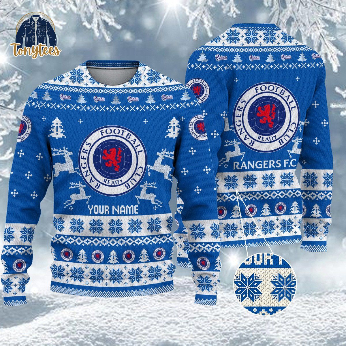 Rangers F.C SPFL Personalized Ugly Christmas Sweater