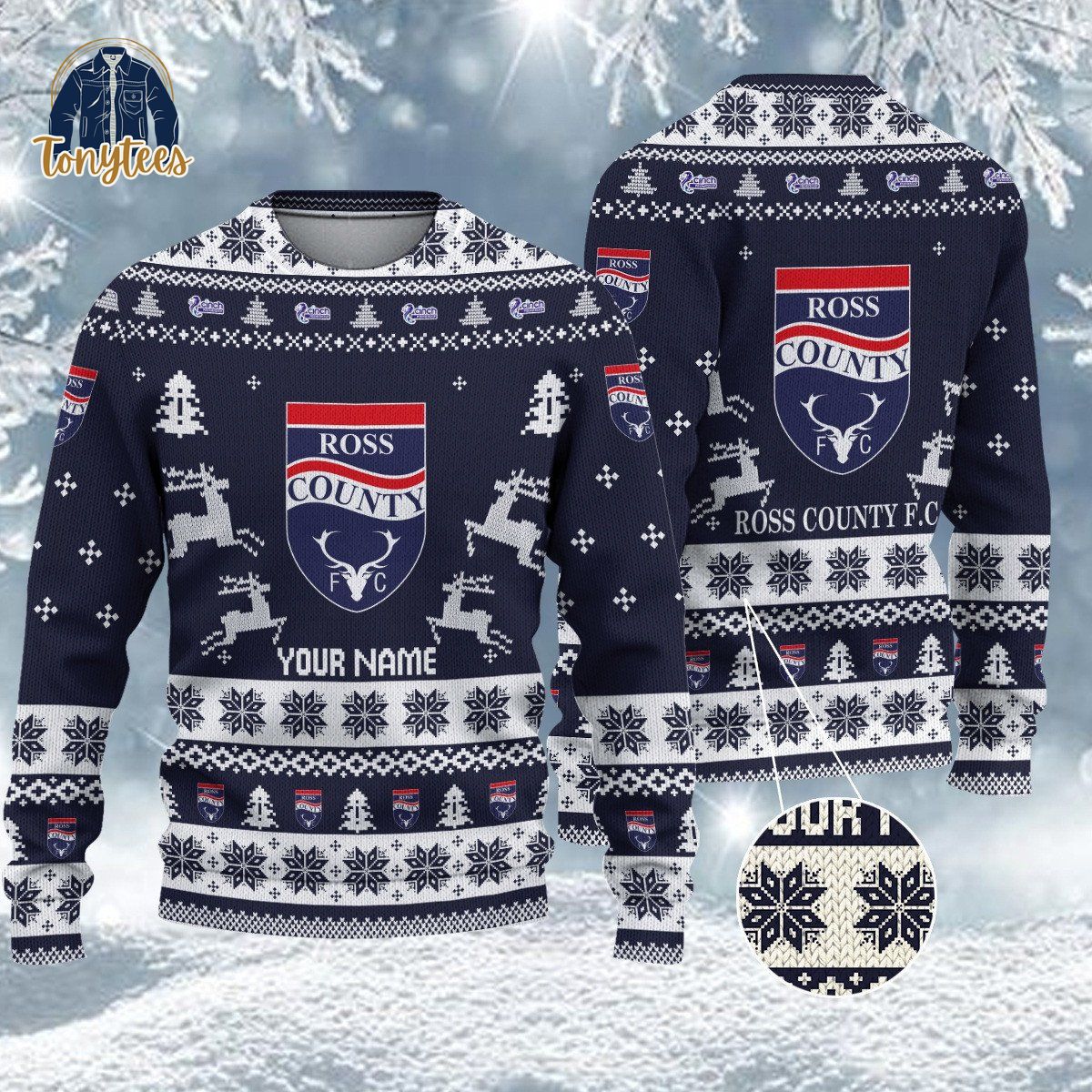 Ross County SPFL Personalized Ugly Christmas Sweater