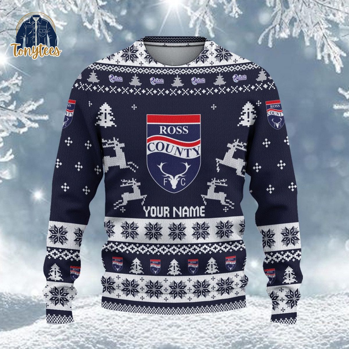 Ross County SPFL Personalized Ugly Christmas Sweater