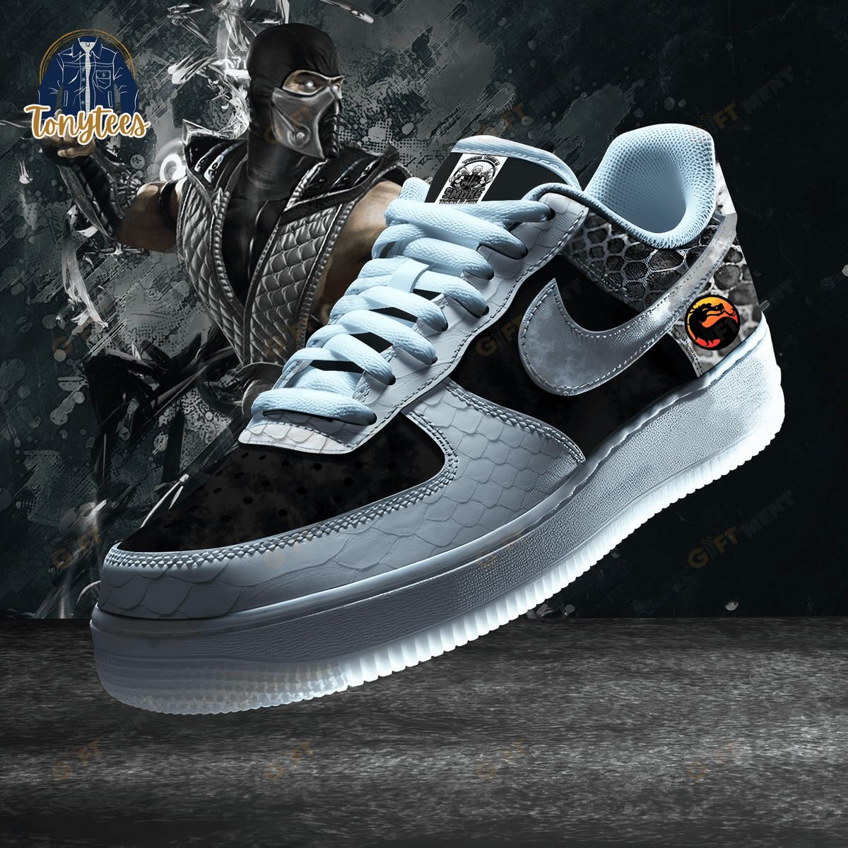 Smoke Mortal Kombat Air Force 1 Sneaker