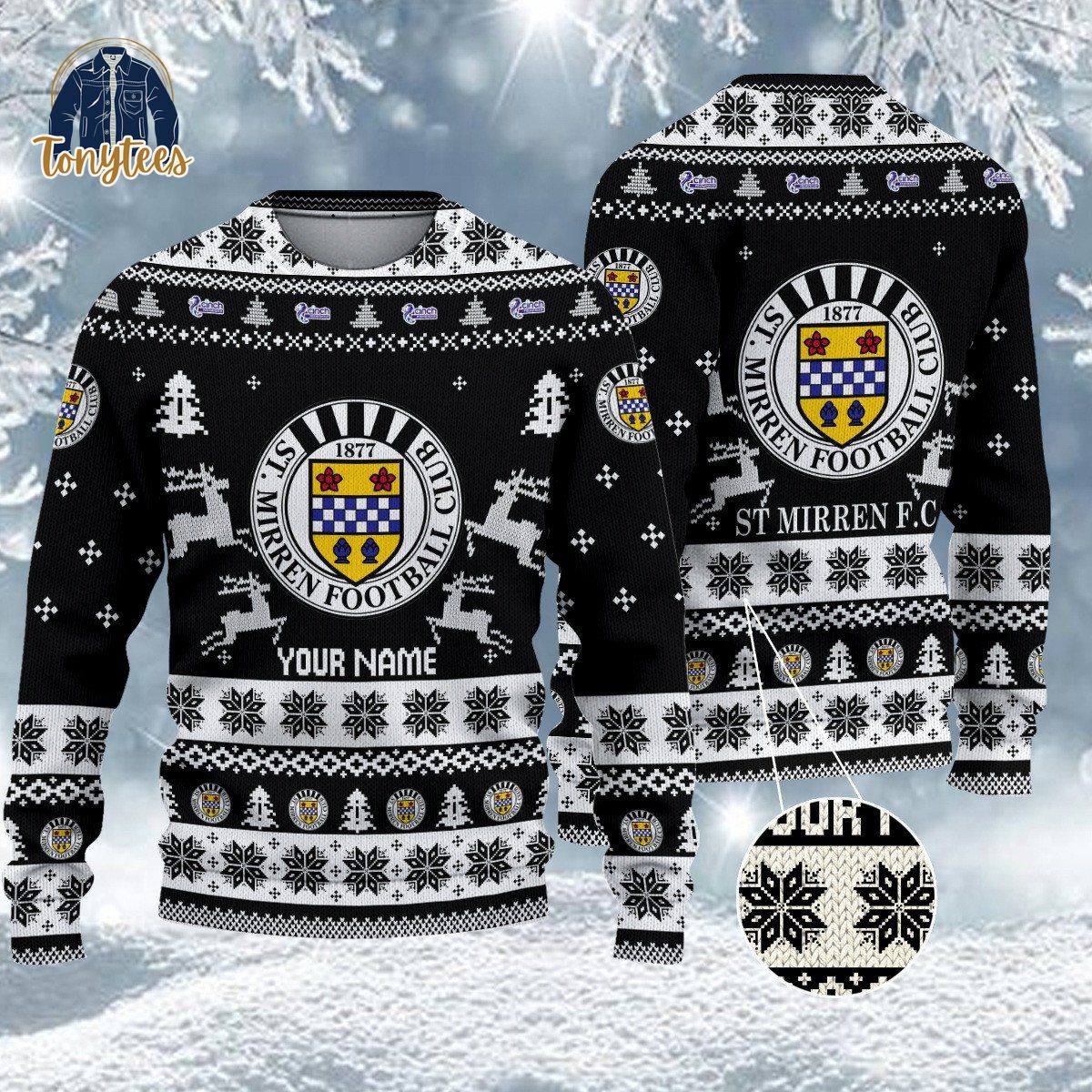 St Mirren F.C SPFL Personalized Ugly Christmas Sweater