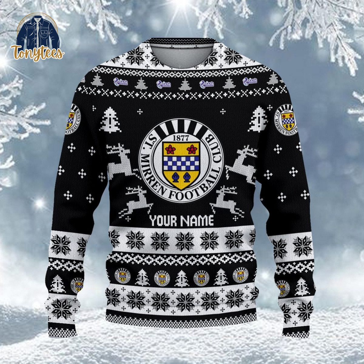 St Mirren F.C SPFL Personalized Ugly Christmas Sweater