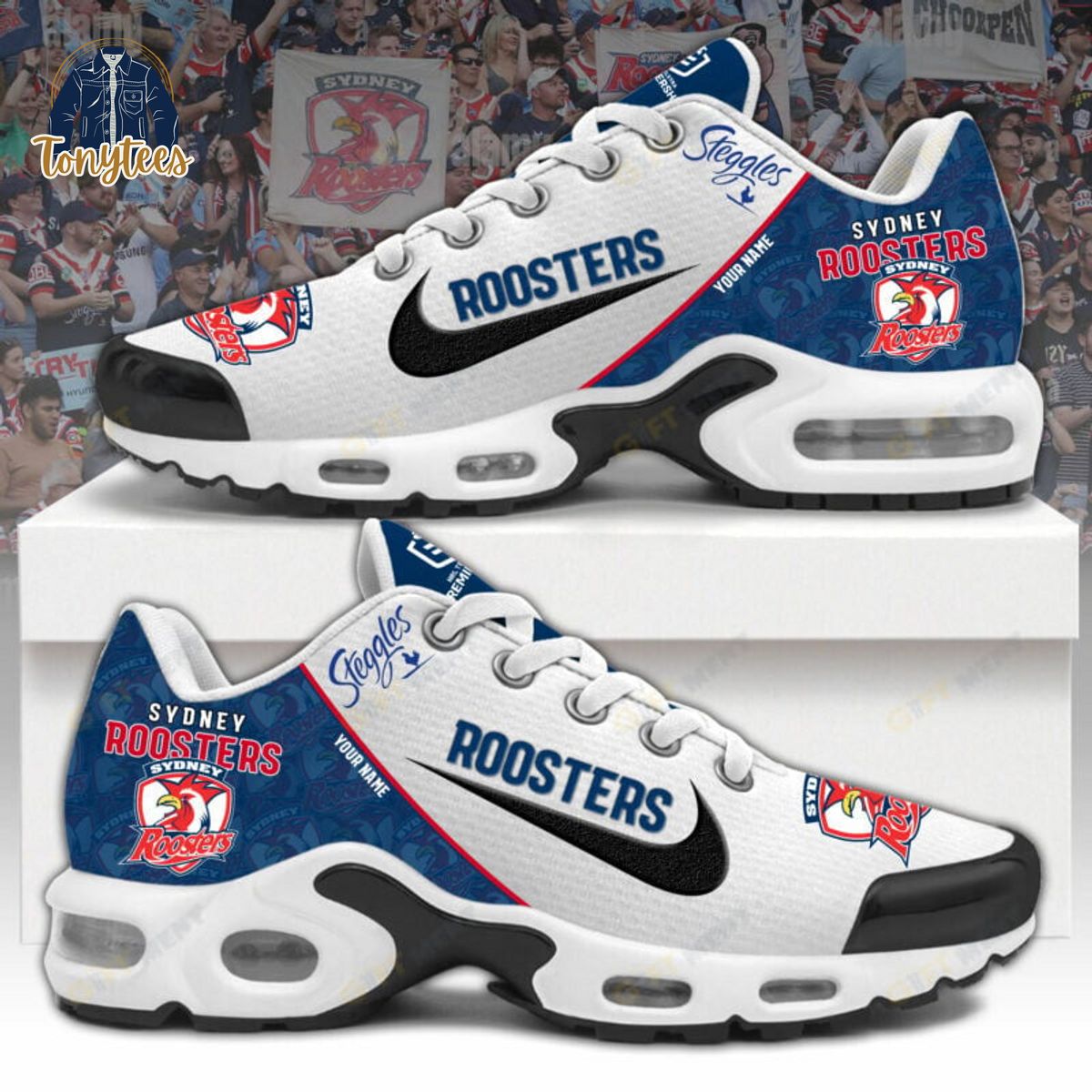 Sydney Roosters NRL Custom Name TN Sport Shoes