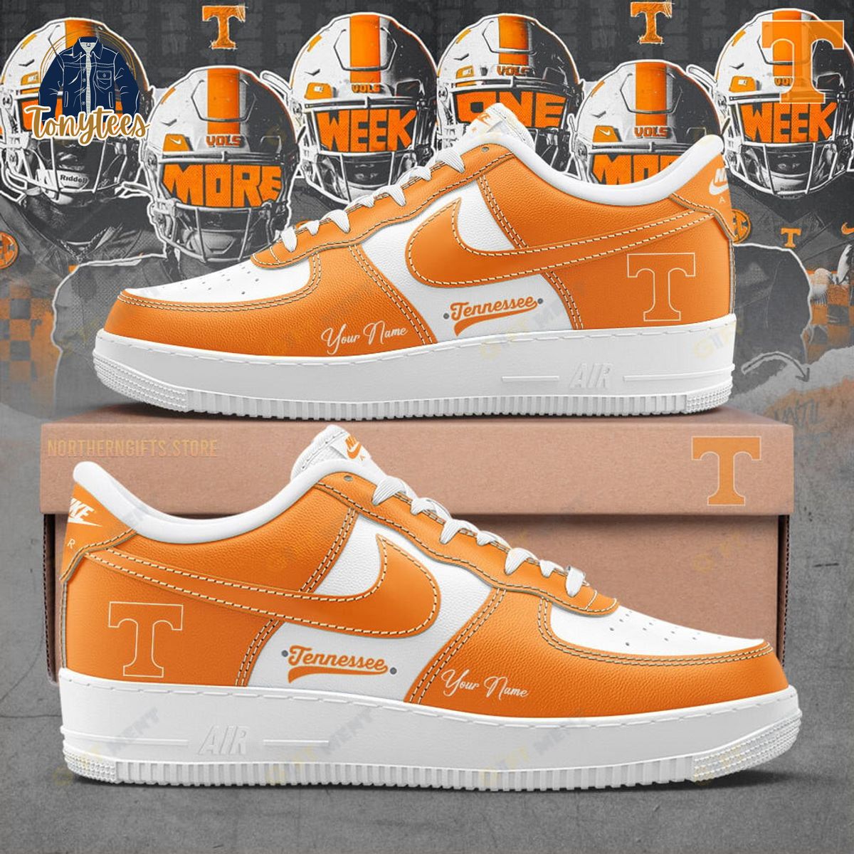 Tennessee Football One More Week Personalized Air Force 1 Sneaker