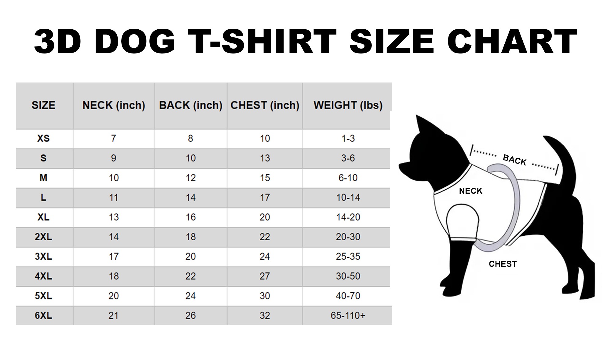 3D Dog T-shirt