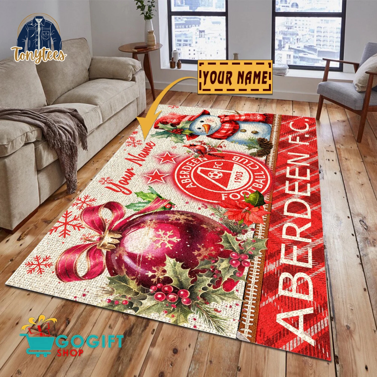 Aberdeen F.C. SPFL 2024 Personalized Rug Carpet