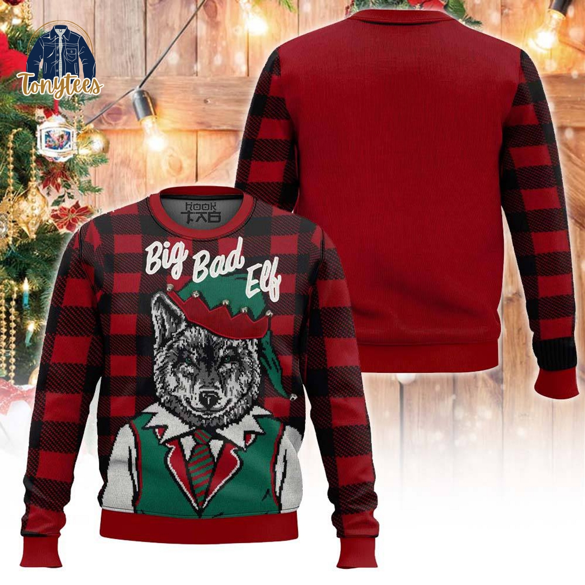 Big Bad Wolf Elf Ugly Christmas Sweater