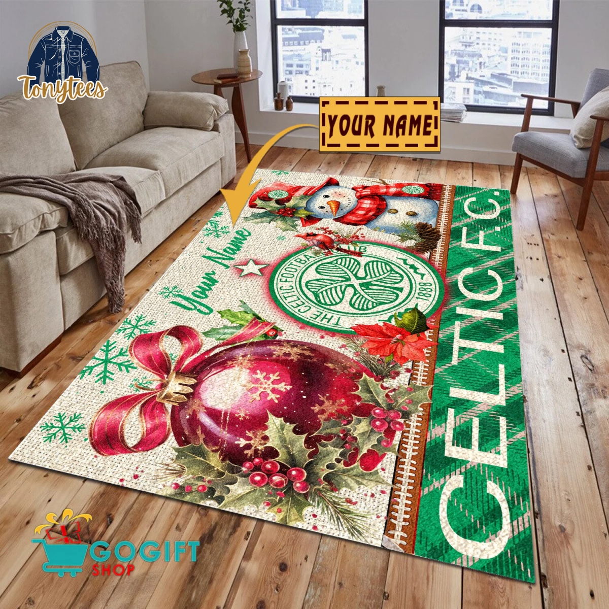 Celtic F.C. SPFL 2024 Personalized Rug Carpet