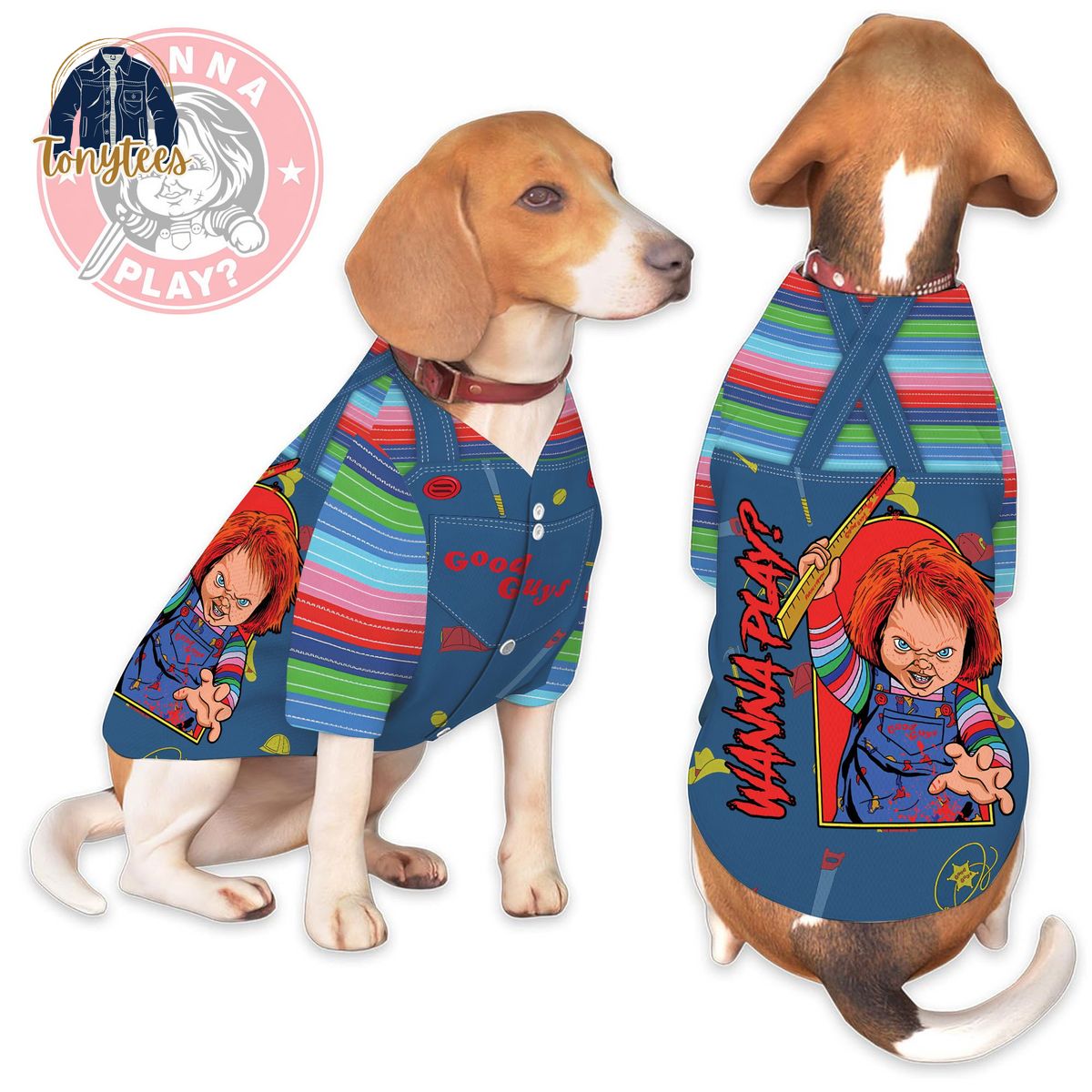 Chucky wanna play dog pet jersey