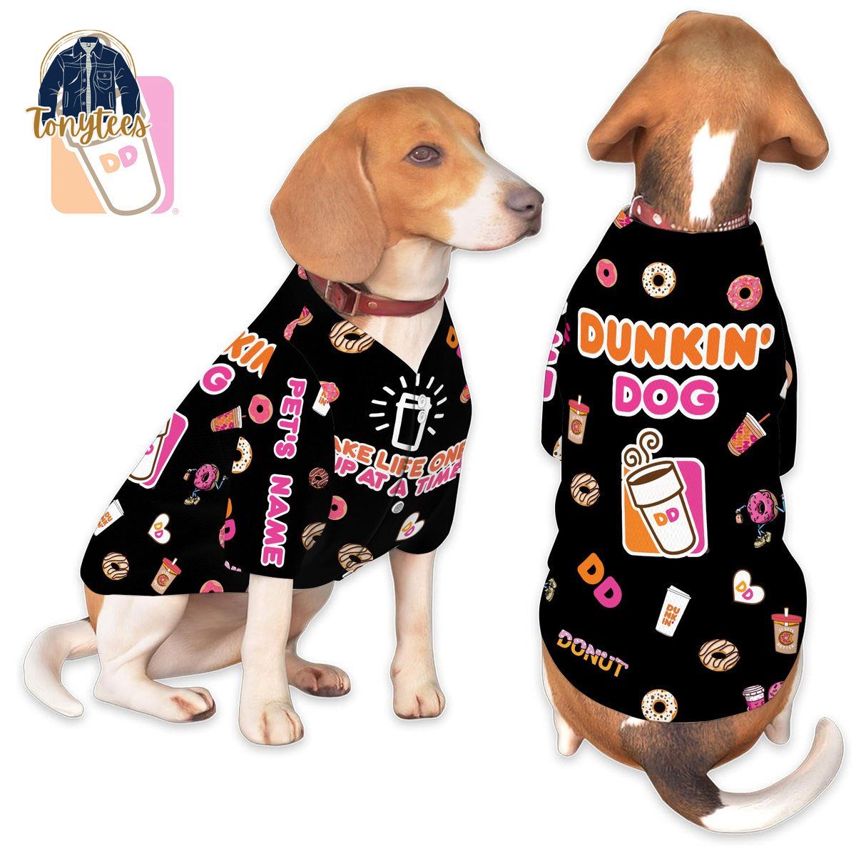 Dunkin’ donuts dog pet jersey