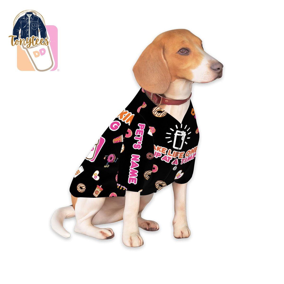 Dunkin’ donuts dog pet jersey