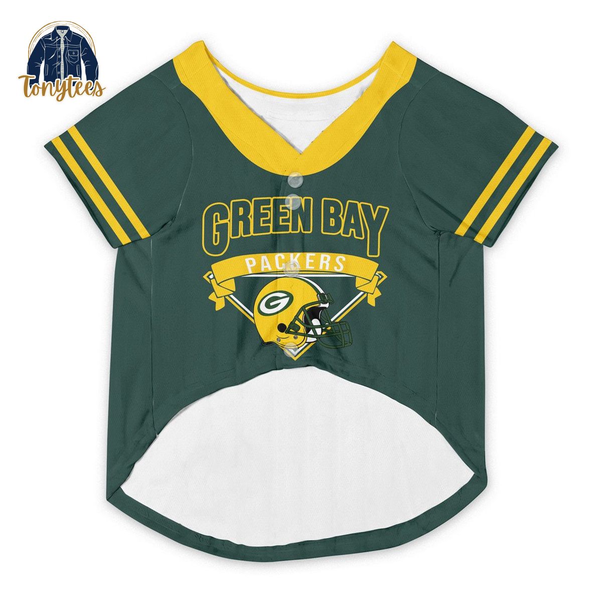 Green Bay Packers go pack go personalized dog pet jersey