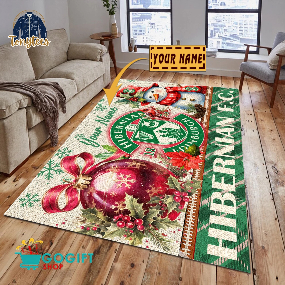 Hibernian F.C. SPFL 2024 Personalized Rug Carpet