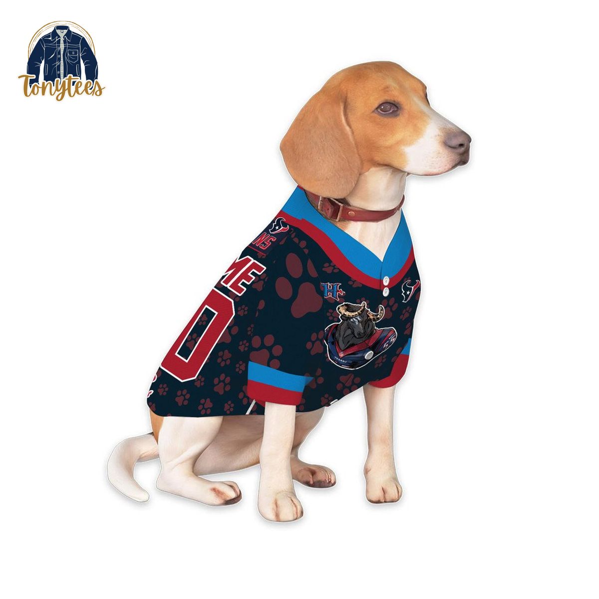 Houston Texans personalized dog pet jersey