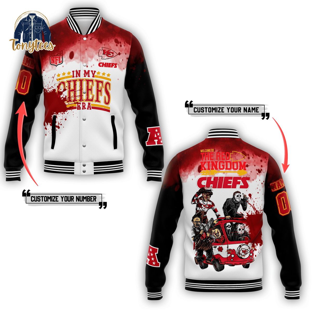 Kansas City Chiefs The Red Kingdom Personalized Baseball Jacket