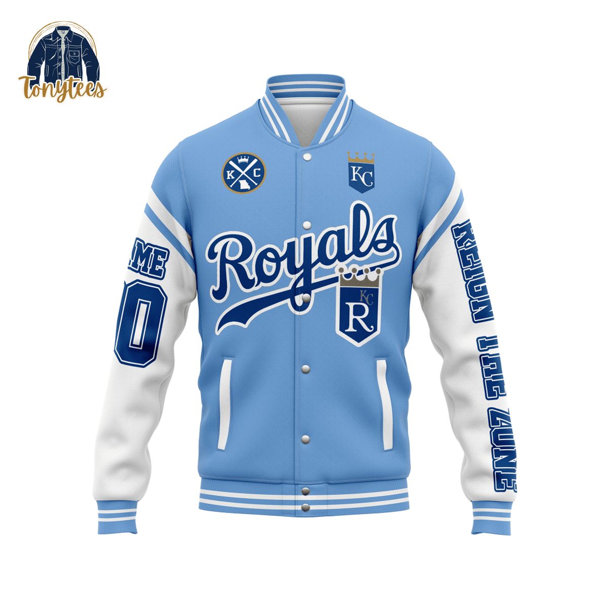 Kansas City Royals Blue October Personalized Baseball Jacket