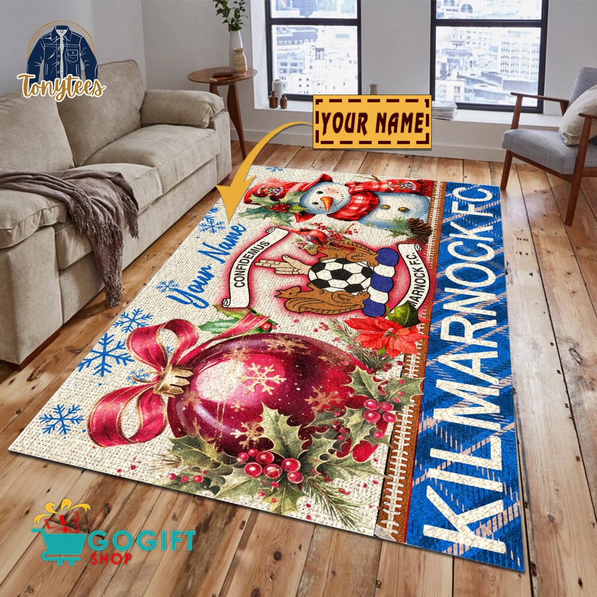 Kilmarnock F.C. SPFL 2024 Personalized Rug Carpet