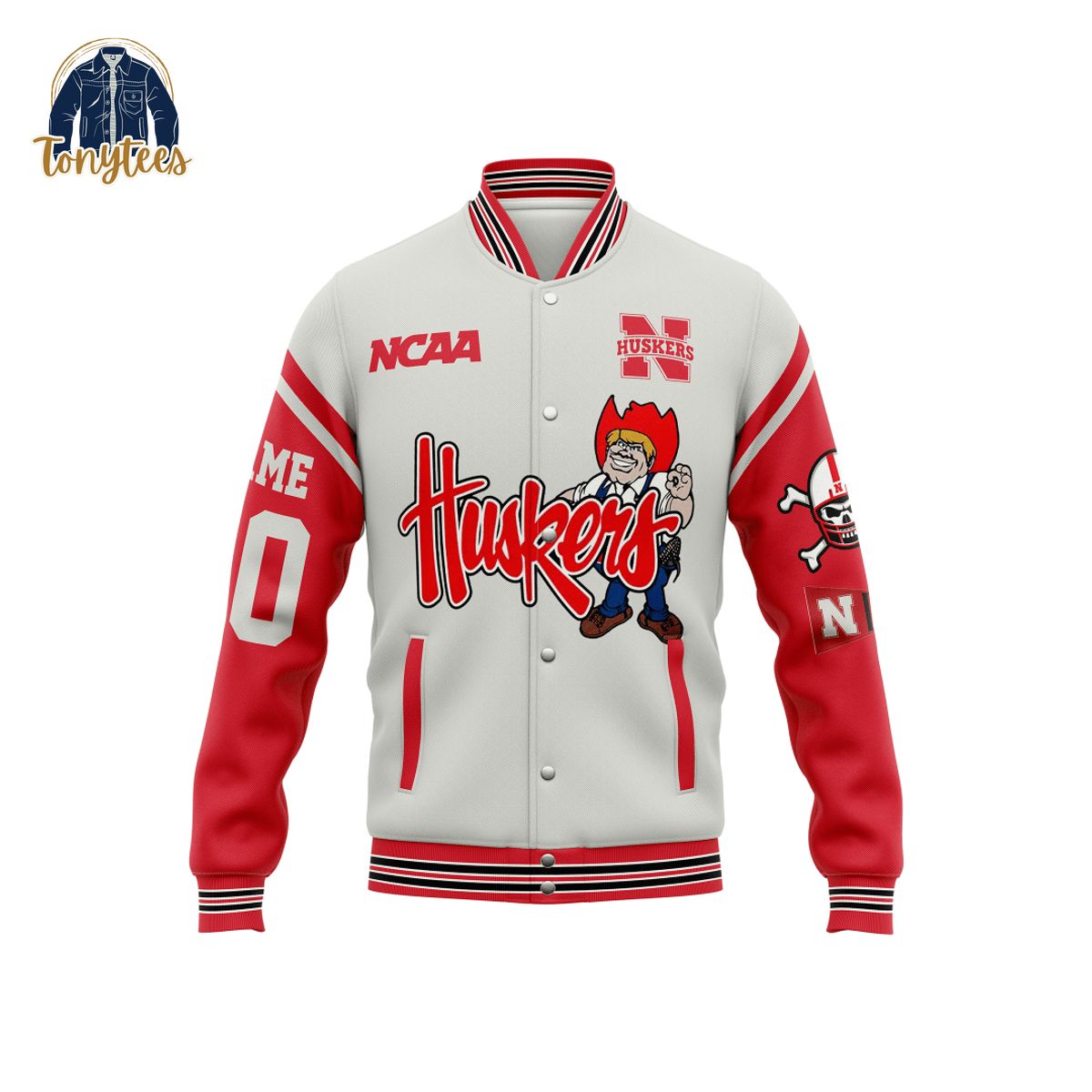 Nebraska Cornhuskers NCAA Personalized Baseball Jacket