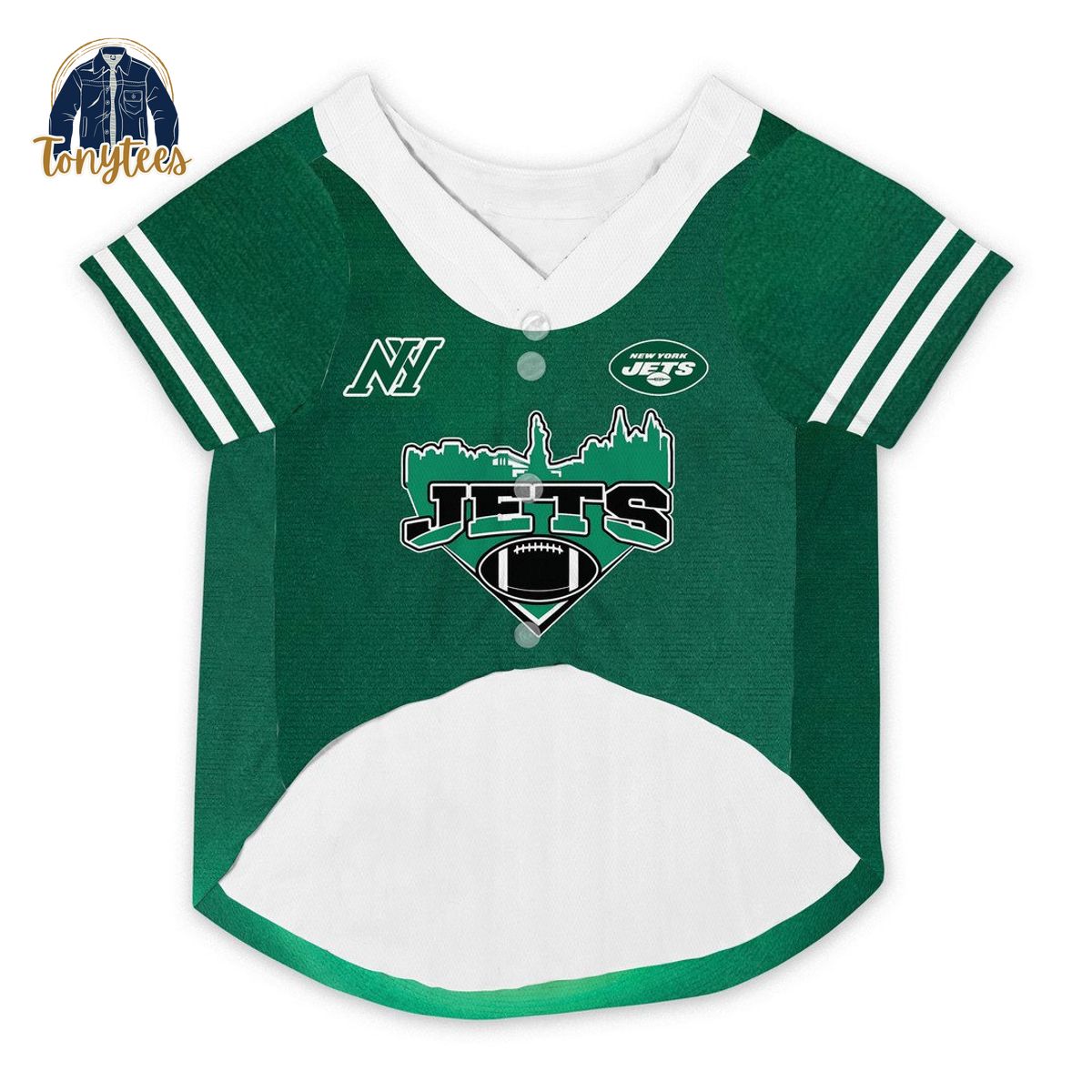 New York Jets Go Jets Personalized Dog Pet Jersey