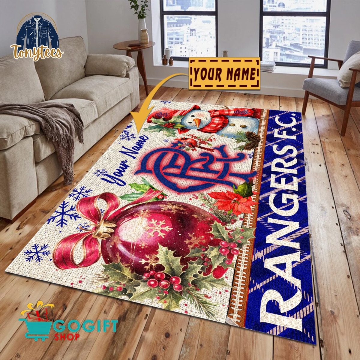 Rangers F.C. SPFL 2024 Personalized Rug Carpet