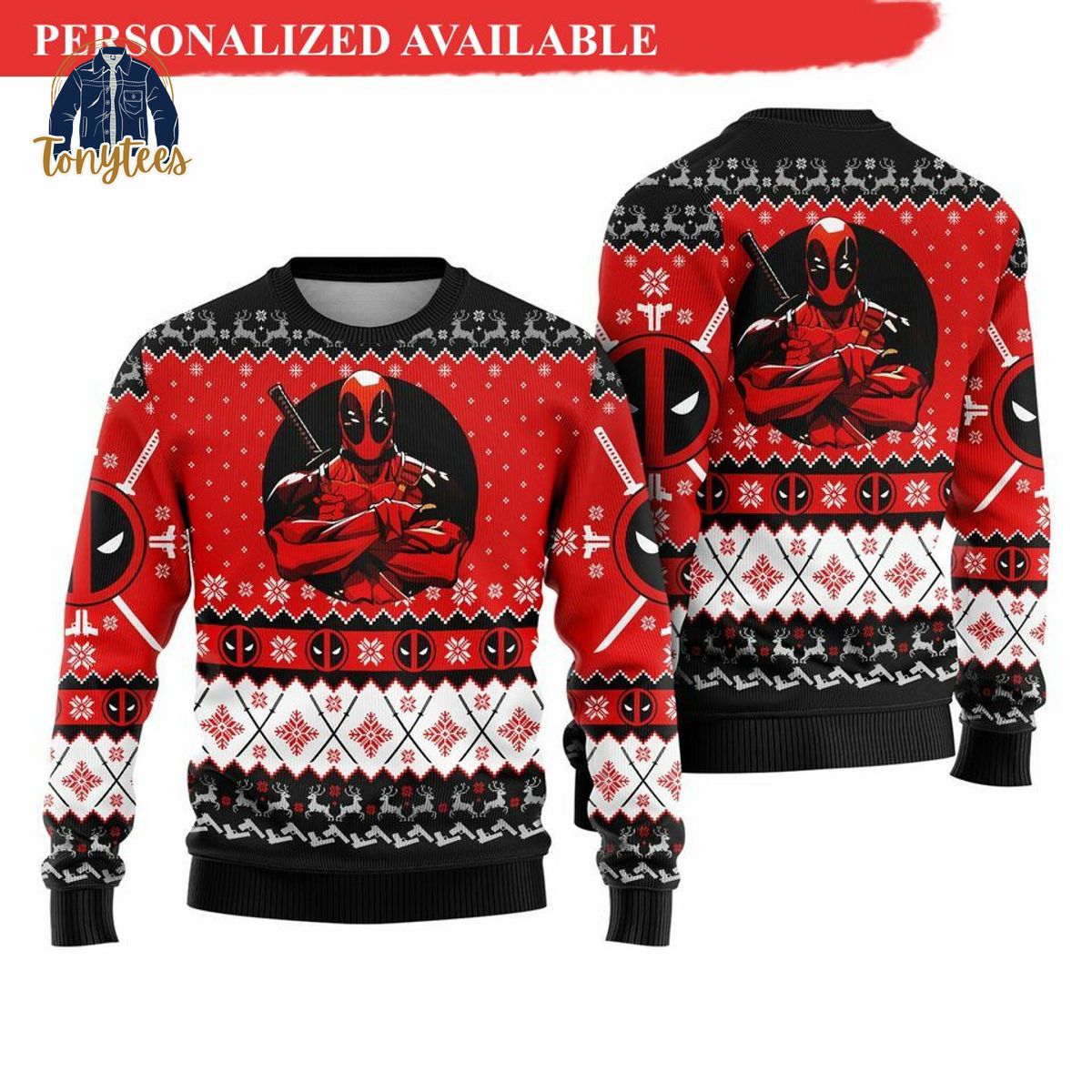 Ryan Reynolds Deadpool Ugly Christmas Sweater