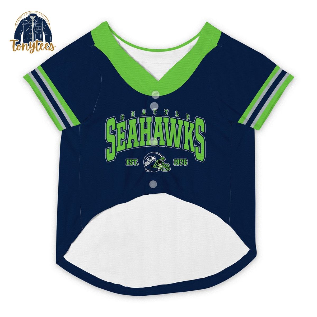 Seattle Seahawks Go Hawks Personalized Dog Pet Jersey