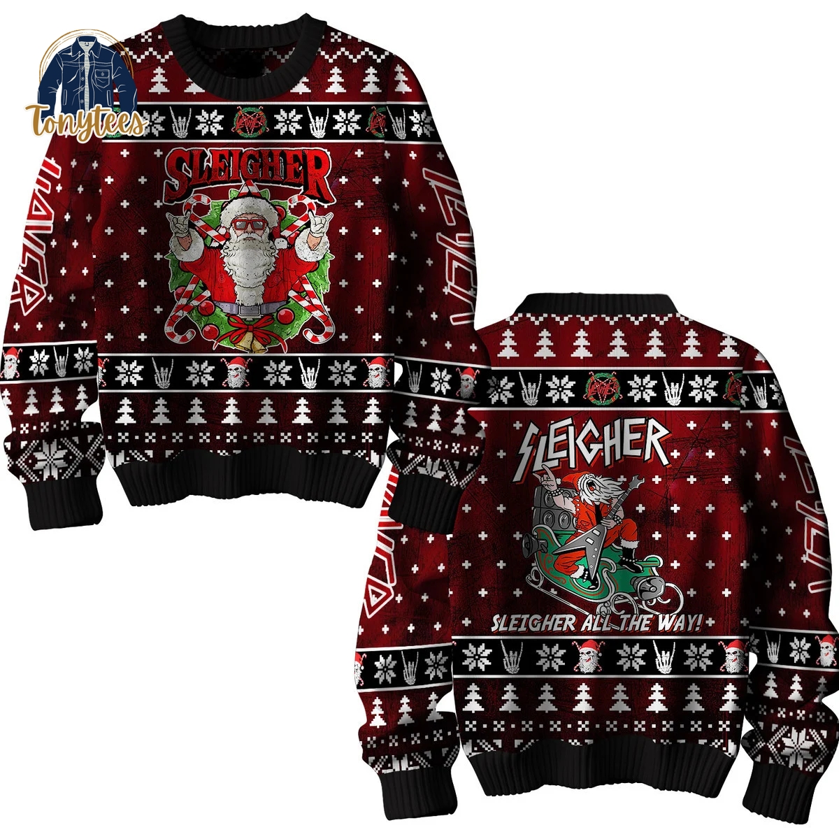 Sleigher All The Way Ugly Christmas Sweater