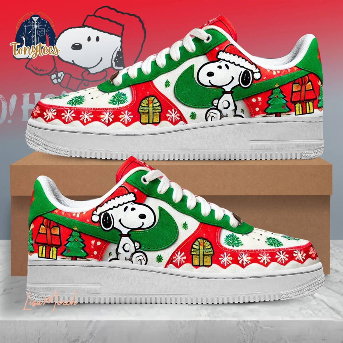 Snoopy Merry Christmas Air Force 1 Sneaker