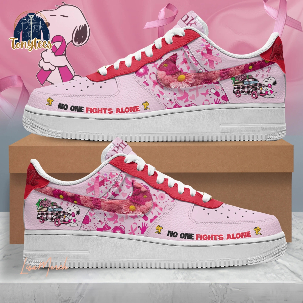 Snoopy No One Fights Alone Air Force 1 Sneaker