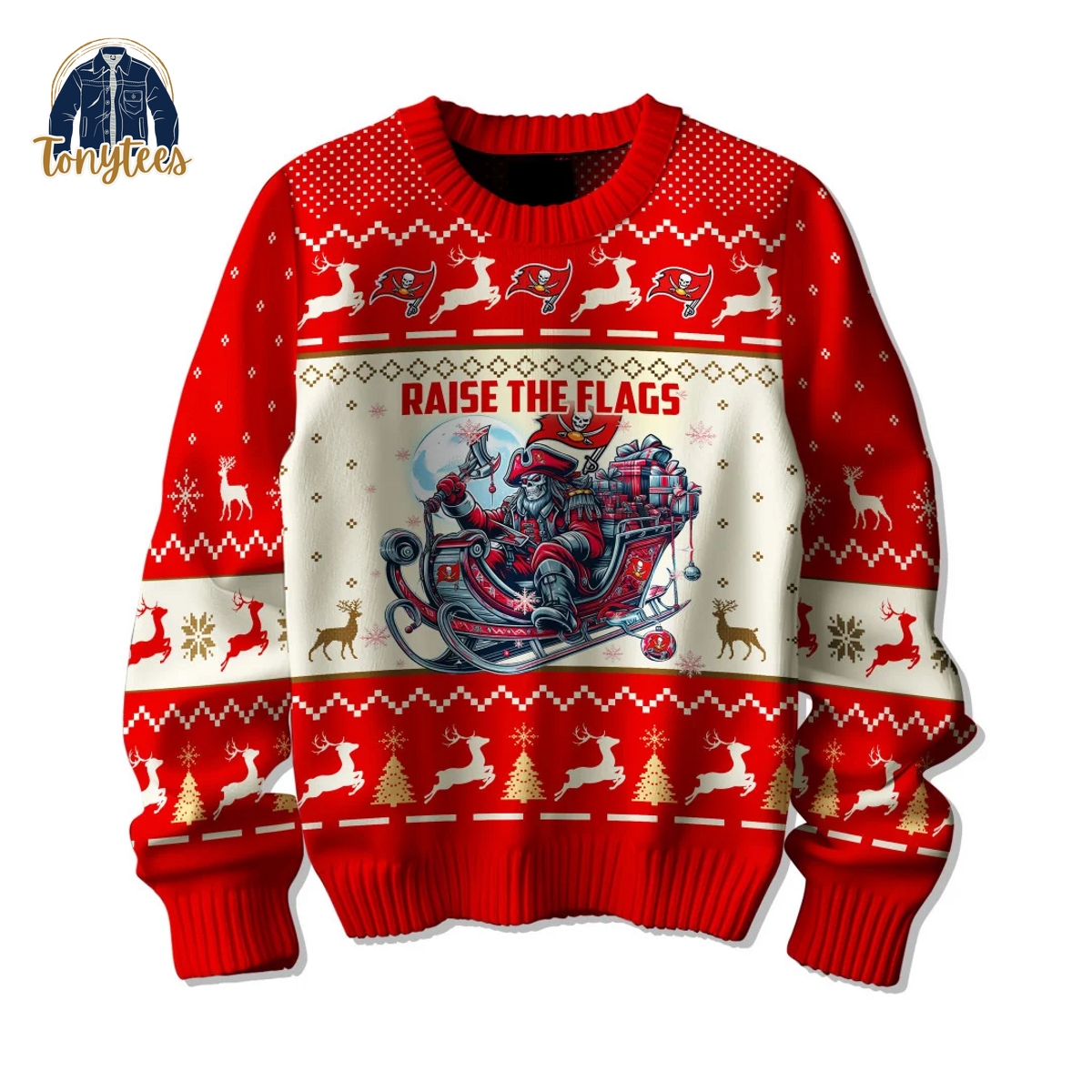 Tampa Bay Buccaneers Raise The Flags Ugly Christmas Sweater