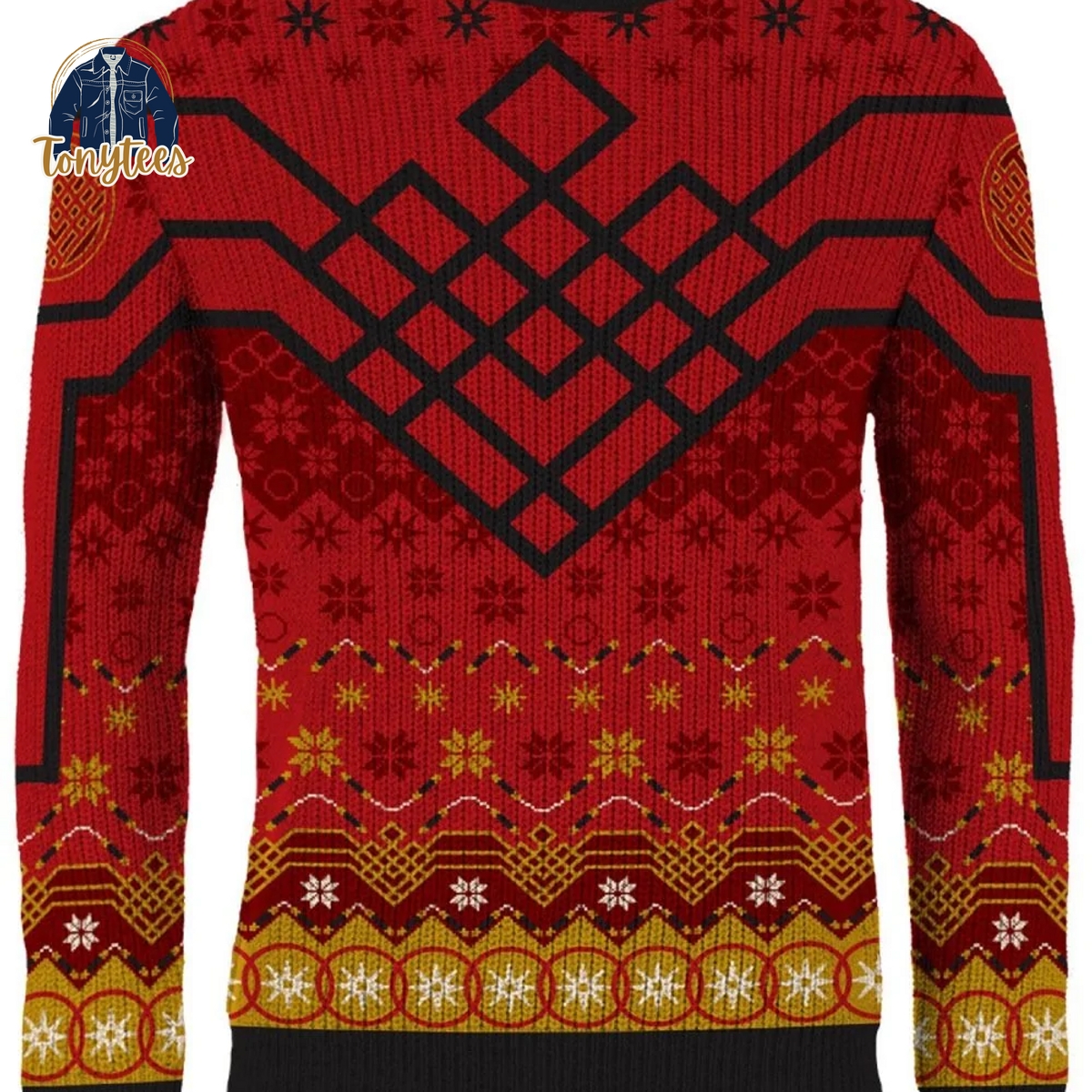 Ten Golden Rings Ugly Christmas Sweater