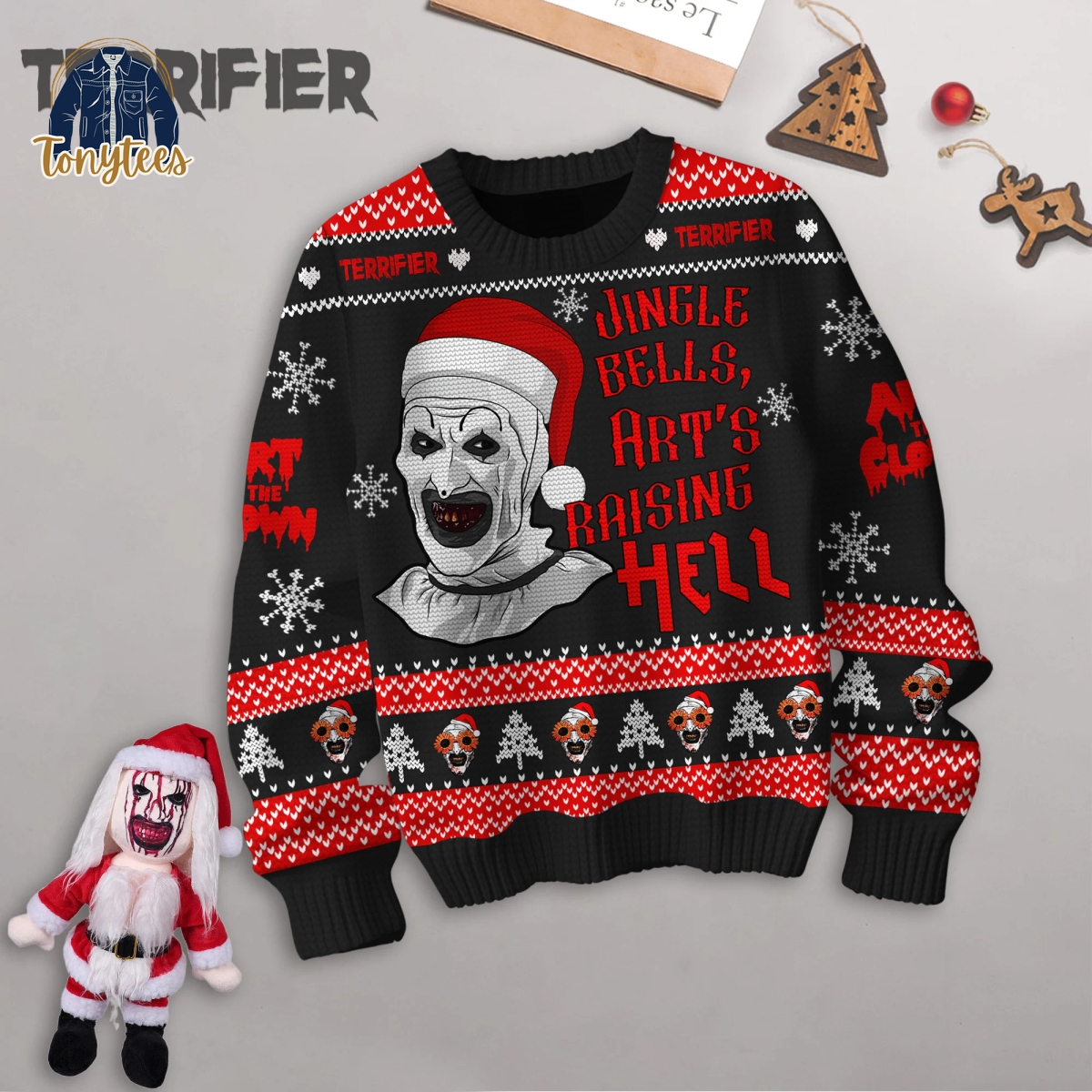 Terrifier Jingle Bells Ugly Christmas Sweater