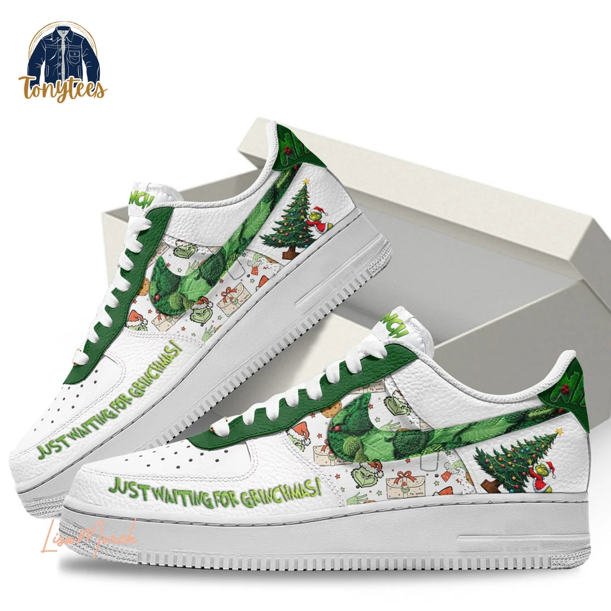 The Grinch Just Waiting For Grinchmas Air Force 1 Sneaker