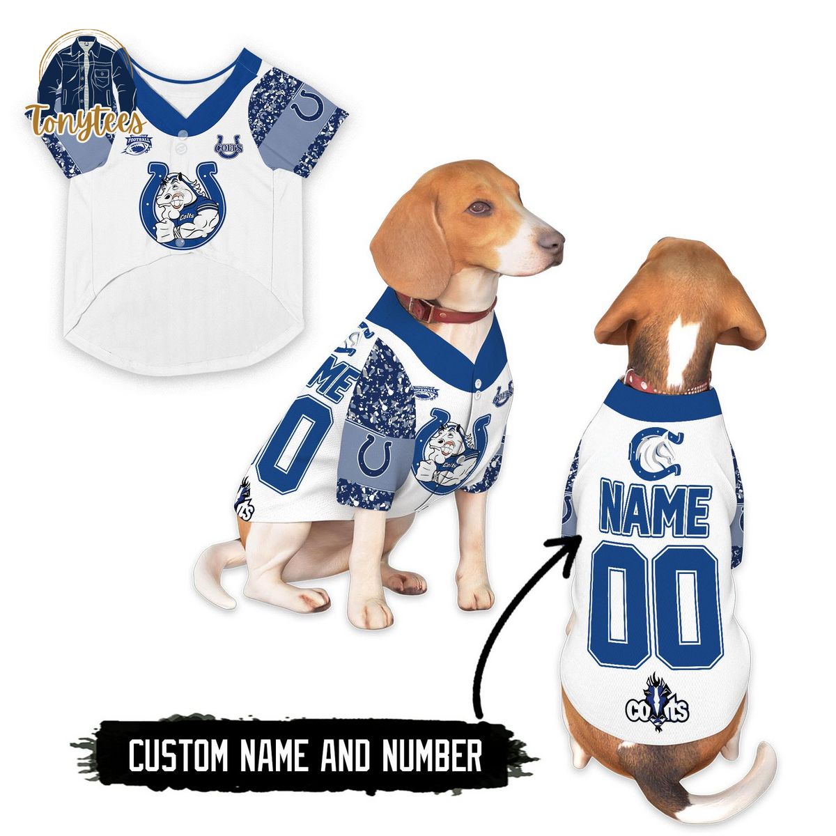 Indianapolis Colts personalized dog pet jersey